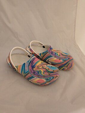 crocs tye dye swirl clogs womens 10 Mens 8